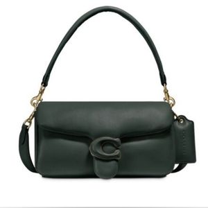 Coach Green Leather Pillow Tabby 26